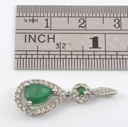 Contemporary Emerald and Diamond Pendant