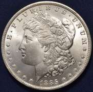 1885-O Morgan Silver Dollar, BU.