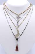 Group Lot of 4 Sterling Silver Necklaces