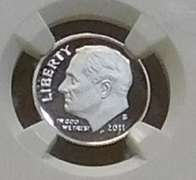 2011-S Silver PRF Roos Dime NGC PF69UC