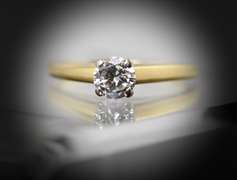 Pretty 55 point Diamond 18K Engagement Ring