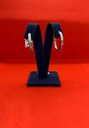 14K WHITE GOLD HOOP EARRINGS WITH 1.96 CARAT OF DIAMOND