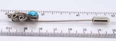 Vintage Sterling Silver Turquoise Pin