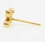 Rare Tiffany & Co Fleur de Lis 18k Yellow Gold Diamond Earrings