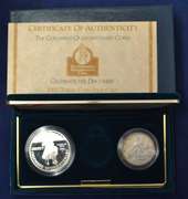 1992 US Mint Columbus Quincentenary Proof Coins. No Gold Coin