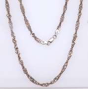Vintage Italian Sterling Silver Rope Chain Necklace