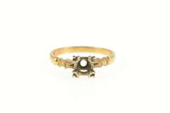 14K Yellow Gold Vintage NOS 1950's 3.9mm Engagement Setting Ring
