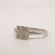 14kt Solid White Gold & Diamond Ring