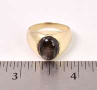 Sensational Brown Sapphire Ring in Yellow Gold