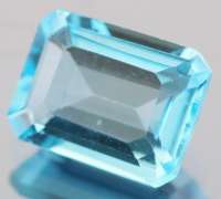Simply stunning 6.19ct Swiss blue emerald cut Topaz