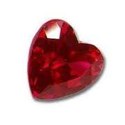 6MM HEART ENHANCED GENUINE RUBY LOOSE GEMSTONE