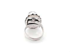Petite Tiger's Eye in Rope Design Tibetan Silver Ring