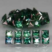 Heated only! 4.51ct princess cut Australian Sapphire set