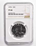 PF68 1955 Franklin Half Dollar - Graded NGC