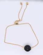 Trendy Effy Yellow Gold Black Onyx Ball Bracelet
