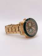 Citizen Eco-Drive Gold Tone Black Bezel Watch