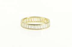 14K Yellow Gold Baguette Infinity Anniversary Wedding Band Ring