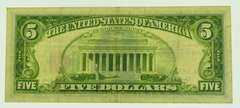 1963 $5 Five Dollars Red Seal Lincoln Bank Note US Bill