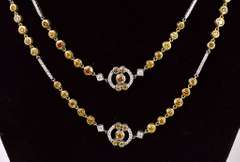 Dazzling Approx. 14.74CTW Diamond Necklace in 18K White Gold
