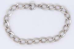 Vintage Sterling Silver Curb Link Bracelet