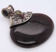 Vintage Sterling Silver Gemstone Pendant