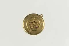 14K Yellow Gold I Love You Cupid Cherub Baby Angel Charm/Pendant