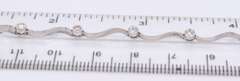 Elegant White Gold Diamond Station Wave Bracelet