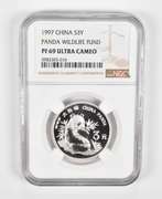 PF69 UCAM 1997 China 3 Yuan Silver Coin - Panda Wildlife Fund - NGC