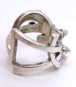 YSL Metalic Aged Brass Metal Ring with Spike