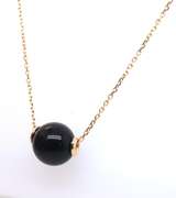 Trendy Effy Yellow Gold Black onyx Ball Necklace