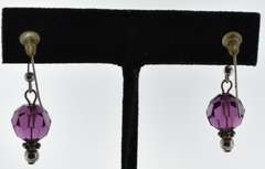 Purple Crystal Earrings