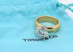 AUTHENTIC TIFFANY AND CO. 3.50 CARAT 18K RING