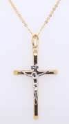 Elegant Yellow Gold Cross Pendant on Chain