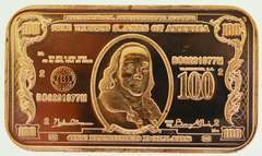 Benjamin Franklin of 1 oz .999 Copper Bars