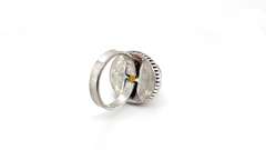 Oval Yellow Agate Tibetan Silver Ring