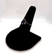 Beautiful 18kt Yellow Gold Amethyst and Diamond Ring