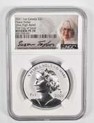 PEV PF70 2021 Canada Silver Dollar - Peace Dollar - Signed Graded NGC