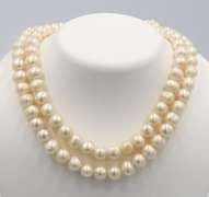 11.5mm 2 Row Fresh Water Pearl Necklace