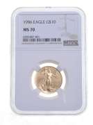 MS70 1996 $10 American Gold Eagle - Graded NGC