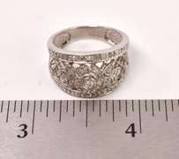 Lavish Diamond Ring in 18K Palladium White Gold