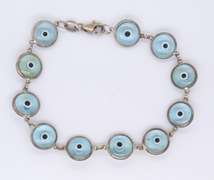 Vintage Sterling Silver Devil Eye Bracelet