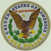 1921 American Morgan Silver Dollar $1 Beautifully Colorized Coin on Both Sides