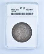 EF40 1831 Capped Bust Half Dollar - Graded ANACS