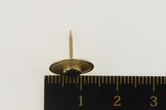 10K Yellow Gold Retro Oval Black Star Sapphire Lapel Tie Pin/Brooch