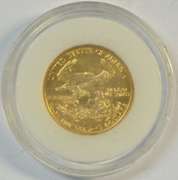 Superb Gem BU 1994 $5 American Gold Eagle coin in capsule