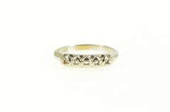 14K White Gold Vintage NOS 1950's Wedding Band Setting Ring