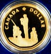 1995 Peacekeeping Proof Dollar Canadian Coin