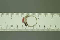 Sterling Silver Rose Quartz And Garnet Ring