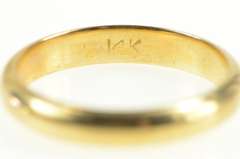 14K Yellow Gold 3.7mm Rounded Classic Wedding Band Ring