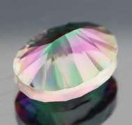 Gorgeous Prismatic 9.77ct concave cut Mystic Quartz